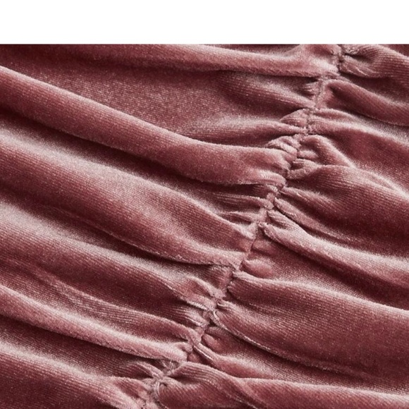 Coquette Rose Velvet Sweetheart Bust Goth Victorian Ruched Bodycon Vamp Dress - Picture 5 of 6